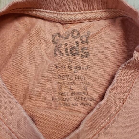 LIFE IS GOOD BOY'S ORANGE SKATEBOARD LONG-SLEEVE T-SHIRT, SIZE LARGE - Picture 5 of 7